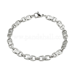 Браслеты-цепочки из нержавеющей стали 304 для женщин и мужчин&nbsp;BJEW-Z143-28P