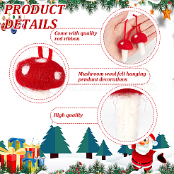 Подвесные украшения из грибной шерсти из фетра&nbsp;AJEW-WH0326-99