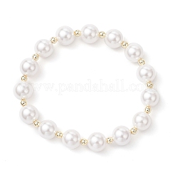 Браслеты из круглых бусин с ракушками и жемчугом для женщин&nbsp;BJEW-JB11998-01