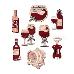 Подвесные украшения из дерева с односторонней УФ-печатью&nbsp;WOOD-N020-39