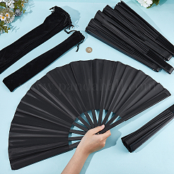 Складной веер из пластика и полиэстера&nbsp;AJEW-DR0002-43