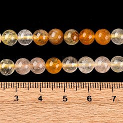 Натуральный желтый гематоидный кварц круглые бусины нити G-F266-09-6mm