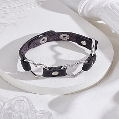 1шт браслеты из искусственной кожи в форме сердца&nbsp;BJEW-LP0003-52