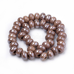 Фарфоровые бусины ручной работы&nbsp;X-PORC-Q219-13x9-F12