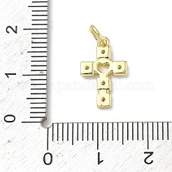 Латунные микропаве прозрачные подвески с фианитом&nbsp;KK-P350-02A-G