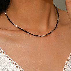 Винтажные ожерелья из граненых круглых стеклянных бусин в европейском стиле для женщин&nbsp;XV6526-1