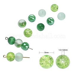 100шт прозрачные матовые стеклянные бусины нити&nbsp;GLAA-CJ0002-04