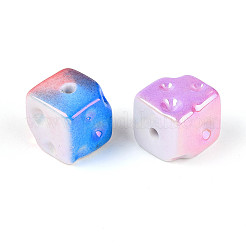 Непрозрачные акриловые бусины с УФ-покрытием&nbsp;OACR-N153-09