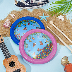 2 шт. АБС-пластик волнообразная бусина океанский барабан&nbsp;AJEW-OC0014-56