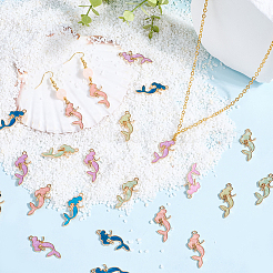 24шт 4 цвета сплава эмалевые подвески&nbsp;ENAM-SC0006-97