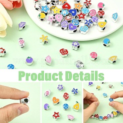 10 стиль ccb пластиковые европейские бусины&nbsp;CCB-YW0001-80