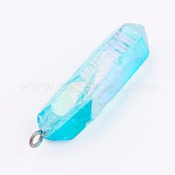 Гальванизированные натуральные кварцевые подвески&nbsp;G-P315-B01