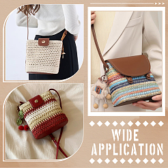 1 шт. овальные сумки из искусственной кожи для вязания крючком&nbsp;DIY-PH0034-18B