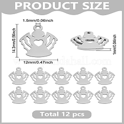 12 шт. подвески из нержавеющей стали 201&nbsp;STAS-LP0003-33