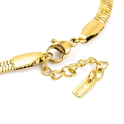 Ионное покрытие (ip) 304 нержавеющая сталь браслеты-цепочки в елочку для женщин&nbsp;BJEW-A013-02B-G