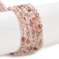 Нити бусин из натурального черного золота с рутилированной кварцевой крошкой&nbsp;G-N342-21A-01