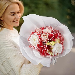 1 пакет полиэстеровая сетчатая бумага для упаковки букетов цветов&nbsp;OCOR-BC0007-29D