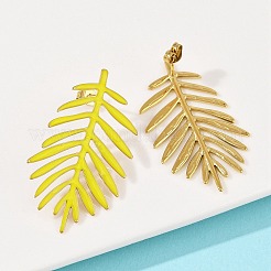 Серьги-гвоздики из нержавеющей стали 304&nbsp;LS-EJEW-C153-01G