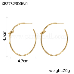 Серьги-гвоздики из нержавеющей стали 304&nbsp;STAS-OY010-65G