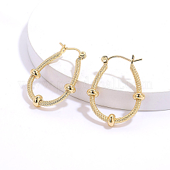 Минималистичные латунные овальные серьги-кольца&nbsp;QO8970