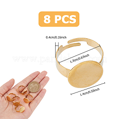 8 шт. ионное покрытие (IP) регулируемые кольца для пальцев из нержавеющей стали 304&nbsp;STAS-FI0001-01