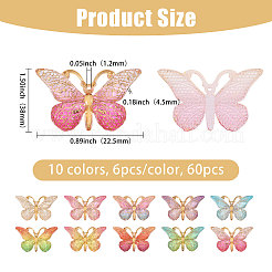 60шт 10 цвета подвески из смолы&nbsp;RESI-CA0001-81