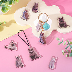 10шт 5 стиля акриловые подвески с принтом&nbsp;OACR-TA0004-13