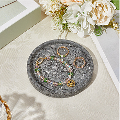 1 шт. плоские круглые керамические подносы для ювелирных изделий&nbsp;AJEW-BBC0002-49A