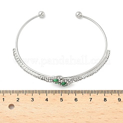 Браслеты-манжеты из сплава со стразами&nbsp;BJEW-H206-03P