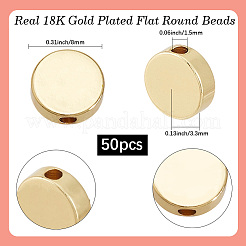 50 шт. Латунные бусины&nbsp;KK-BBC0019-99