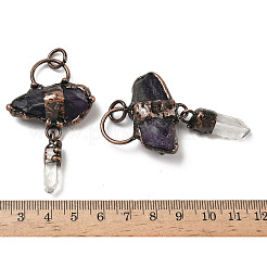 Большие подвески из натурального аметиста и кварца&nbsp;G-H332-07R-02