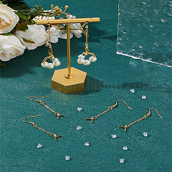 6 шт. крючки для сережек из нержавеющей стали 304&nbsp;STAS-LP0002-17G