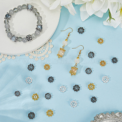 112 шт. 8 стиля тибетских стилей сплава бусин колпачки&nbsp;TIBE-SC0002-41