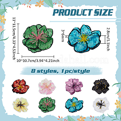 8 шт. 8 стили полиэстеровых нашивок для одежды&nbsp;PATC-BC0001-22