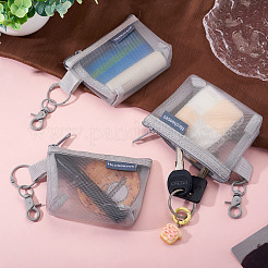 3 шт. прямоугольные нейлоновые сетчатые кошельки с застежкой-молнией&nbsp;HJEW-TAC0106