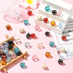 90шт 9 цвета прозрачные акриловые бусины&nbsp;MACR-YW0004-24