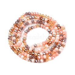 Стеклянные бусины с гальваническим покрытием &nbsp;GLAA-T023-A16-05