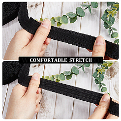 Эластичный шнур из полиэстера с рюшами&nbsp;EW-WH0015-02A