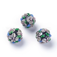 Ручной работы ухабистым Шарики Lampwork&nbsp;LS-LAMP-E021-07N