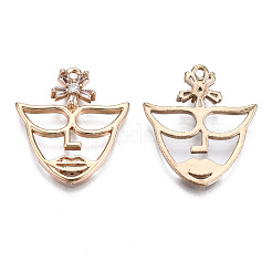 Латунные микропаве прозрачные подвески с фианитом&nbsp;KK-S359-130-RS