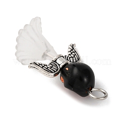 Подвески из непрозрачного черного акрила&nbsp;PALLOY-JF04413