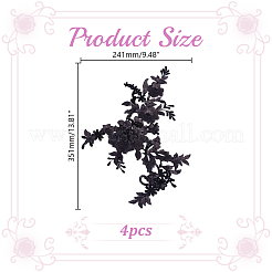 Цветочная вышивка полиэстером пришить аппликации&nbsp;PATC-WH0020-33C