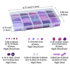 150 г 15 вида стеклянных бусин с краской для выпечки&nbsp;SEED-FS0001-31B