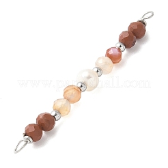 Граненые круглые натуральные смешанные драгоценные камни и картофельный натуральный культивированный пресноводный жемчуг бусины-соединители подвески&nbsp;PALLOY-JF03532