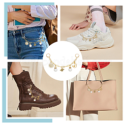 4 шт. латунные цепочки-скрепки для сумок-удлинителей&nbsp;HJEW-OC00227