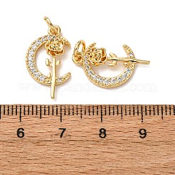 Латунные микропаве прозрачные подвески с фианитом&nbsp;KK-A270-13G