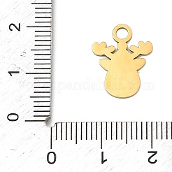 Рождественские эмалевые подвески из нержавеющей стали 304&nbsp;STAS-I356-02G-02