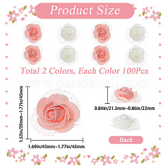 200 шт. 2 цвета 3D пенопластовые розы украшения аксессуары&nbsp;DIY-CP0008-67
