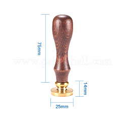 Поделки письмо записки латунь сургучной печати штампы и наборы деревянной ручкой&nbsp;AJEW-PH0010-J