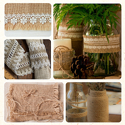 Отделка льняным кружевом&nbsp;OCOR-WH20003-76B